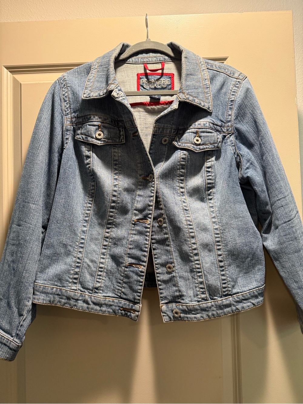 Premiere Avenue Jeans 14/16 Light Wash Stretch Denim Jacket